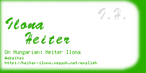 ilona heiter business card